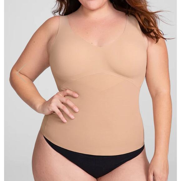 Honeylove Liftwear Tank Shapewear Wide Strap 1X Sand Nude Medium Support $82 - Picture 1 of 8